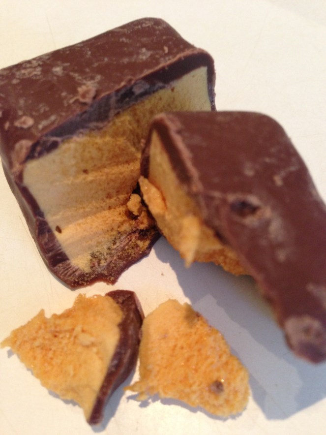 chocolate coated honeycomb