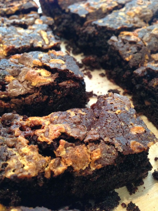 chocolate honeycomb brownie