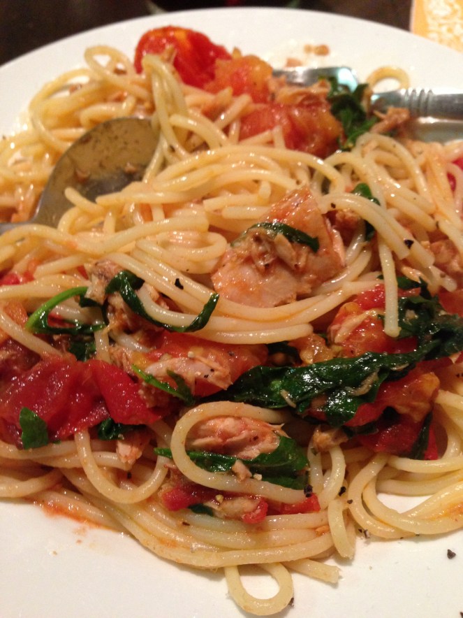 tuna and rocket linguine