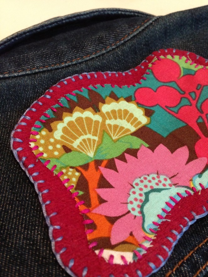 patch on the back of the jacket