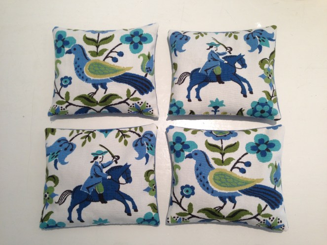 four lavender sachets