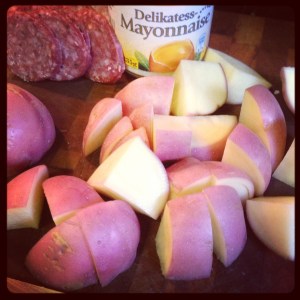 potato salad makings