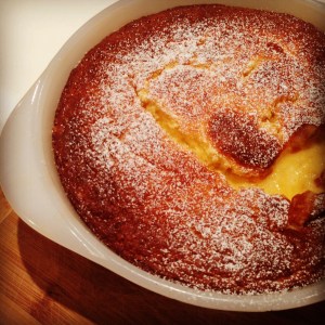 Hot lemon delicious pudding