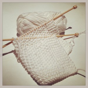 seed stitch face cloth knitting