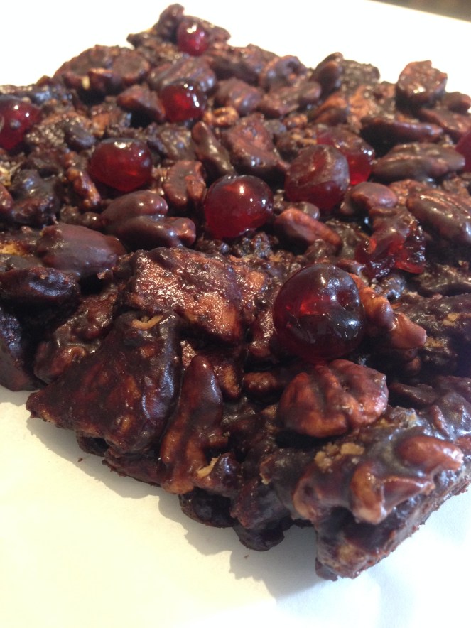 chocolate cherry nut refrigerator cake